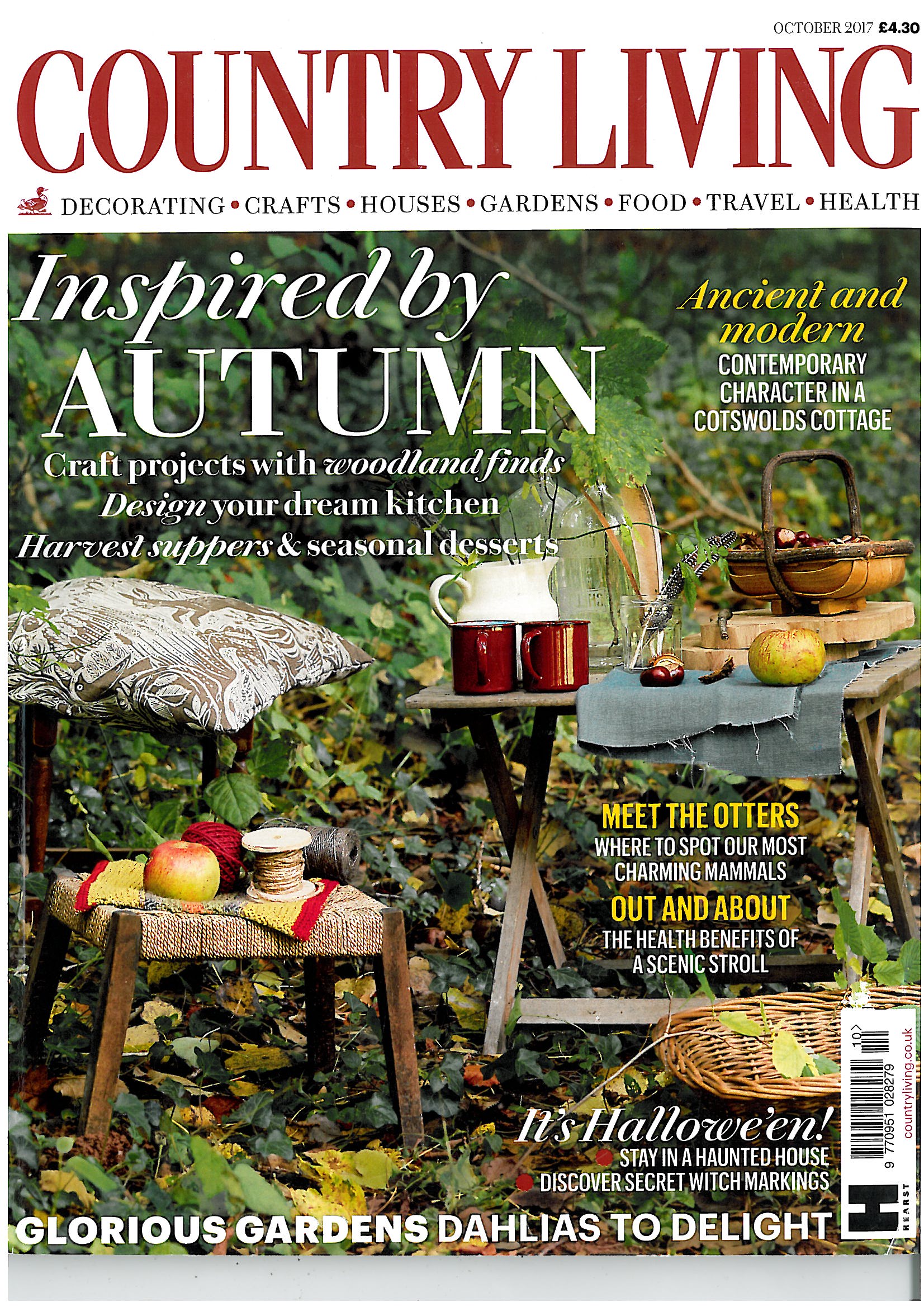 Image of Country Living magazine article about garden design