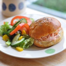 Aston Pottery - brioche rolled with salmon filling